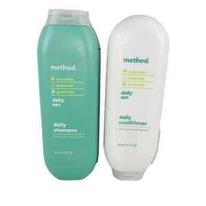2 Pack Method Daily Zen Shampoo & Conditioner Cucumber Seaweed Green Tea NEW